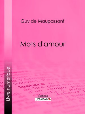 cover image of Mots d'amour
